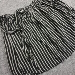 Favlux Women's Striped Paperbag Waist‎ Shorts Black White S Boho Lightweight...